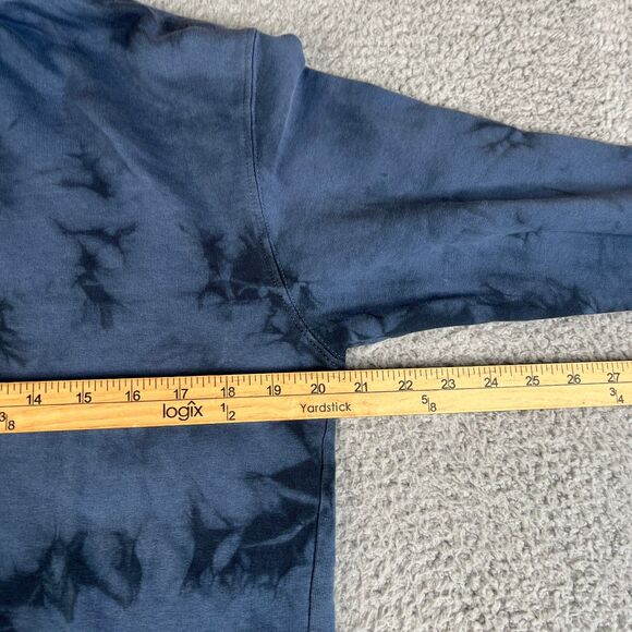 Rip Curl Hoodie Mens Medium Blue Tie-Dye Surf Logo Pullover Sweatshirt Sweater - Picture 11 of 11